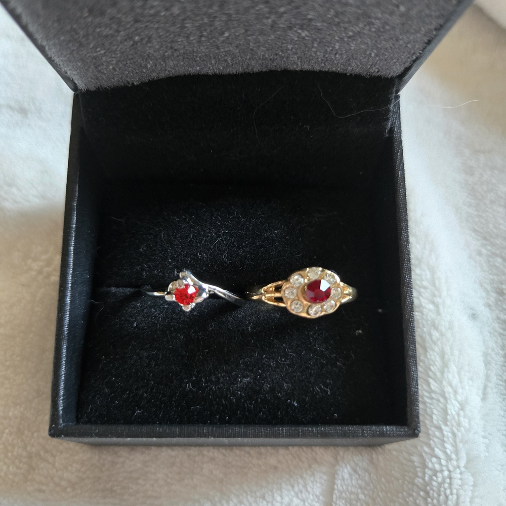 Elegant Gold and Silver Plated  Gemstone Lot Of 30  Rings